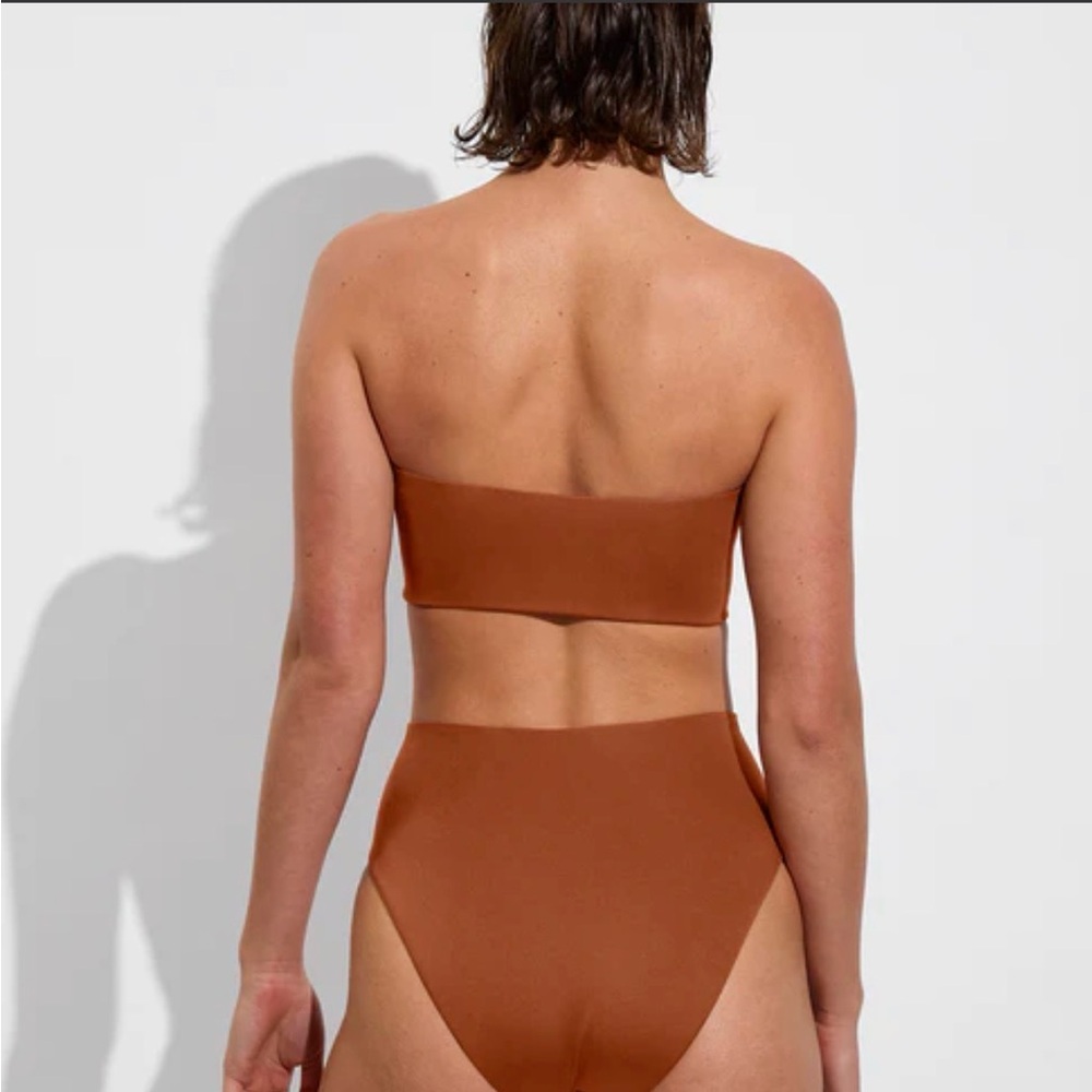 Left On Friday brown Strapless Bikini Top - Picture 3 of 4